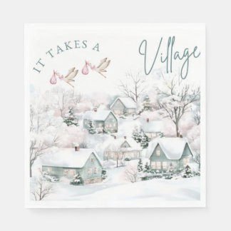 it takes a village napkins