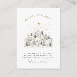 It Takes a Village Snowy Whimsical Baby Shower Enclosure Card