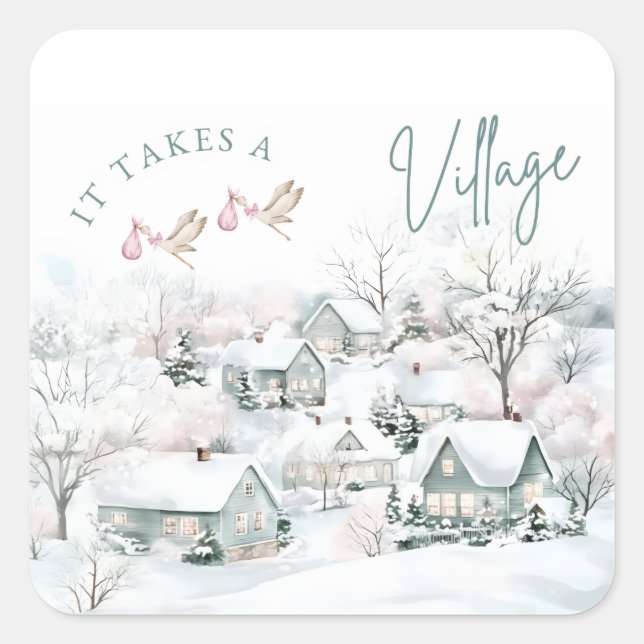 it takes a village stickers (Front)