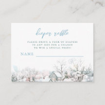 It Takes a Village Stork Baby Shower Diaper Raffle