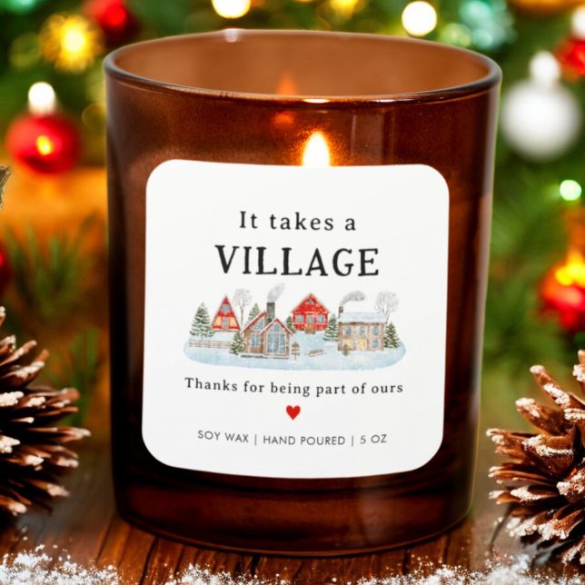 It Takes a Village Thank You Gift Candle Labels  (Creator Uploaded)