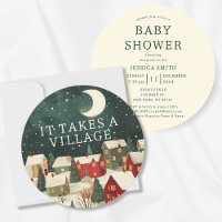It Takes A Village Whimsical Winter Baby Shower
