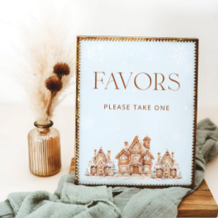 It Takes a Village Winter Baby Shower Favours Poster