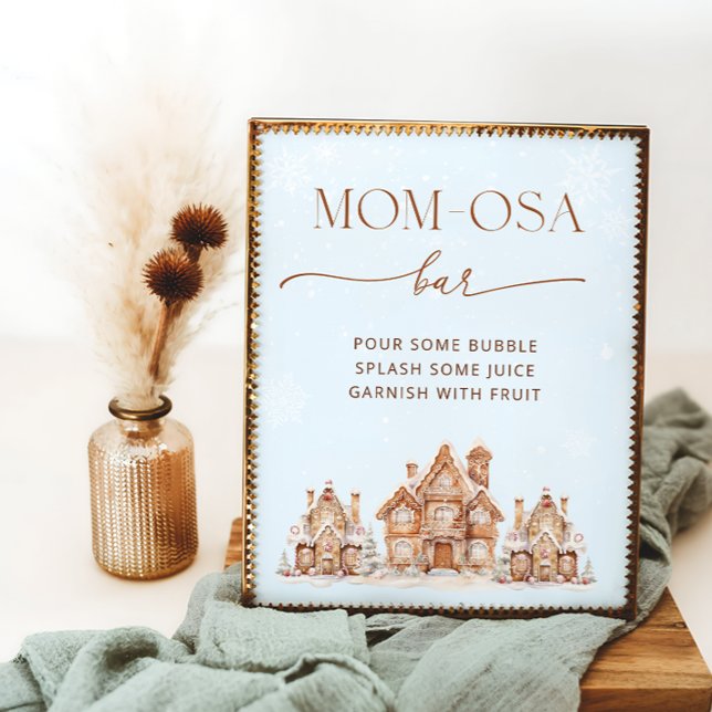 It Takes a Village Winter Baby Shower Mum-osa Bar Poster (Creator Uploaded)