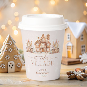 It Takes a Village Winter Baby Shower Paper Cups