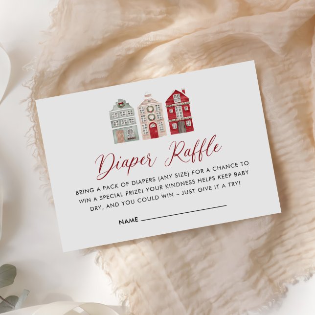 It Takes a Village Winter Christmas Baby Shower Enclosure Card (Creator Uploaded)