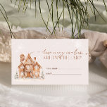 It Takes a Village Winter How Many Candies Enclosure Card<br><div class="desc">This item with a gingerbread house theme and a creates a charming and cosy winter wonderland scene. The item features a delightful,  whimsical village of gingerbread houses dusted with “snow” icing,  surrounded by delicate snowflakes. The colour palette is soft and inviting,  using neutral winter tones. Matching items available.</div>