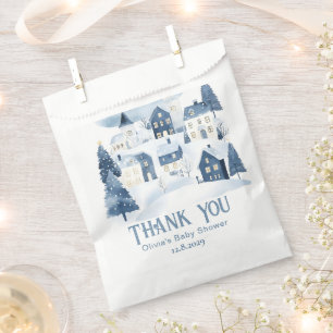 It takes a Village Winter Night Snow Thank you Favour Bags