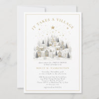 It Takes a Village Winter Photo Baby Shower