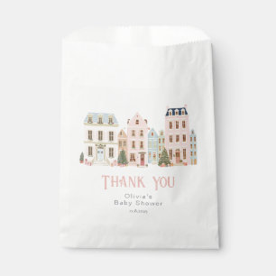 It takes a Village Winter Pink Snow Thank you Favour Bags