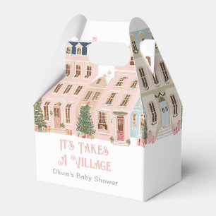 It Takes a Village Winter Snow Girl Baby Shower Favour Box