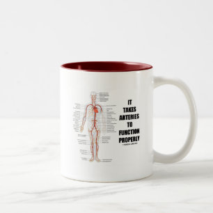 It Takes Arteries To Function Properly Circulatory Two-Tone Coffee Mug