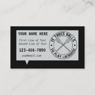 It Takes Balls To Play Lacrosse Business Cards