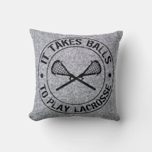 It Takes Balls To Play Lacrosse Pillow, Customise! Cushion