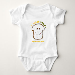 It takes Dough Yellow Green Graphics Baby Bodysuit