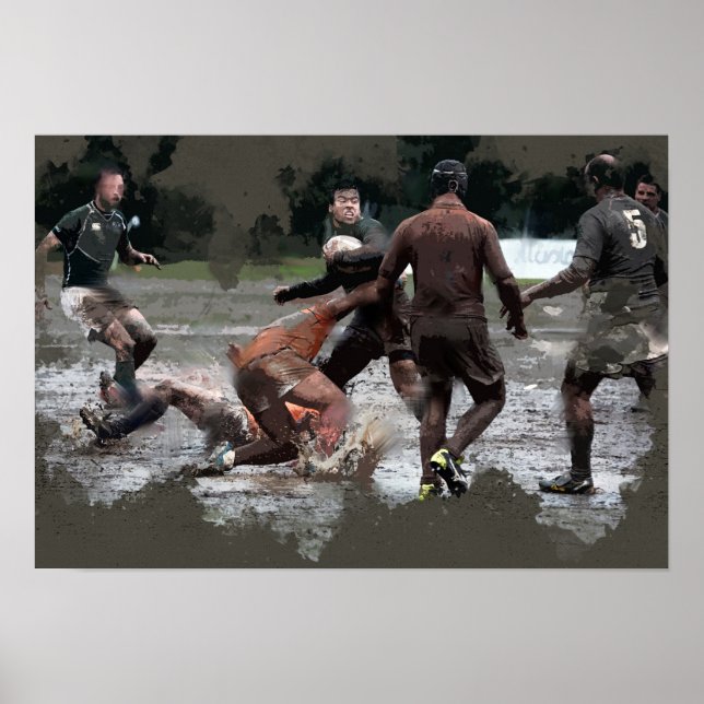 It Takes Leather Balls to Play Rugby Poster (Front)