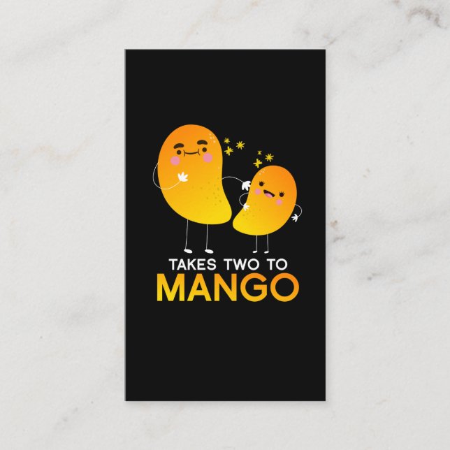 It Takes Two To Mango Fruit Tango Business Card (Front)