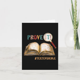 It Text Evidence Funny Test Day Gifts For Teachers Card