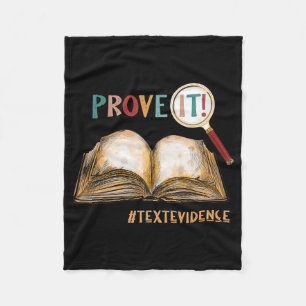 It Text Evidence Funny Test Day Gifts For Teachers Fleece Blanket