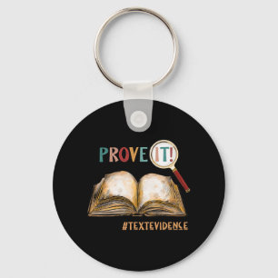 It Text Evidence Funny Test Day Gifts For Teachers Key Ring