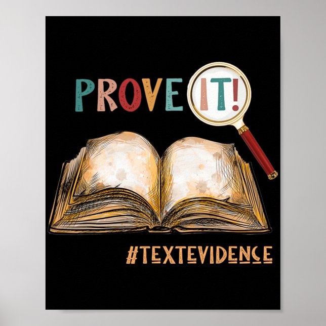 It Text Evidence Funny Test Day Gifts For Teachers Poster (Front)