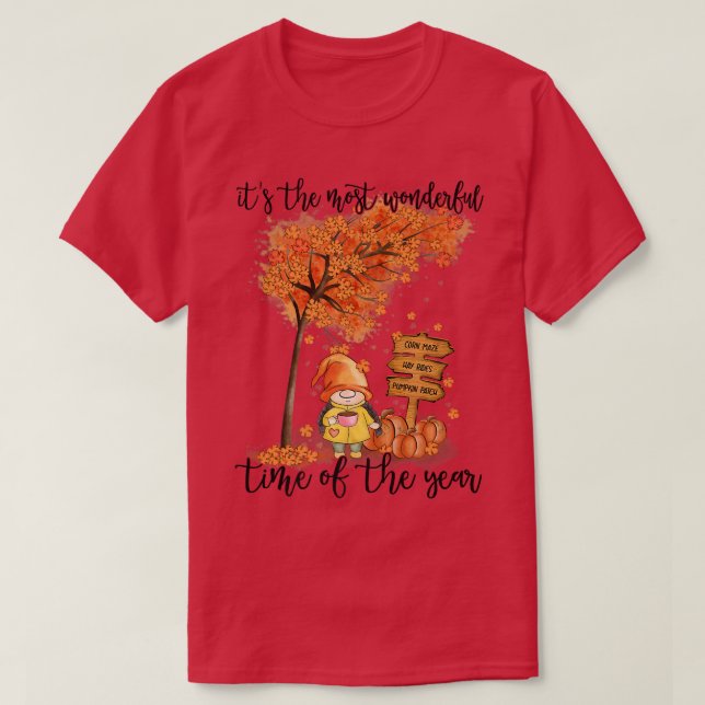It The Most Wonderful Time Of The Year Gnomes Fall T-Shirt (Design Front)