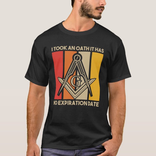It Took An Oath Masonic Master Square And Compass  T-Shirt (Front)