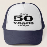 It took me 50 years to look this good Birthday hat<br><div class="desc">Birthday hat for 50 year old | Personalizable age and colours. 50th Birthday hat | Personalizable age. It took me 50 years to look this good. Also available as t shirt for women and men. Funny gift idea for fifty year old. Make one for dad, mum, grandpa, grandfather, husband, friend,...</div>