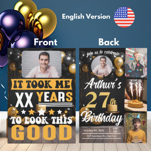 It Took Me Years Custom Age Funny Birthday Gift Invitation
