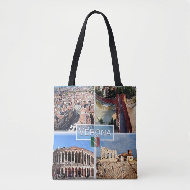 IT Verona - Arena Internally  Castelvecchio Bridge Tote Bag (Front)