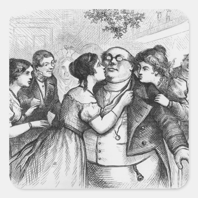 It was a pleasant thing to see Mr. Pickwick Square Sticker (Front)