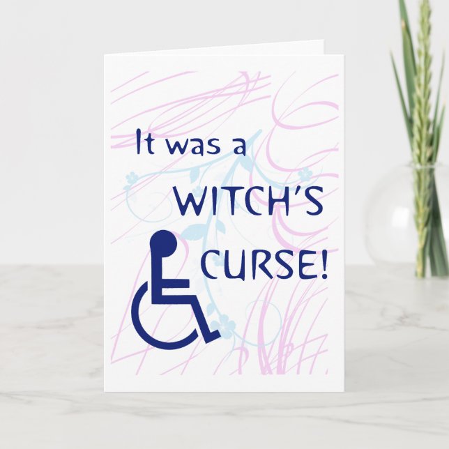 It Was A Witch's Curse: Disability Card (Front)