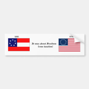 It was about Freedom from taxation sticker