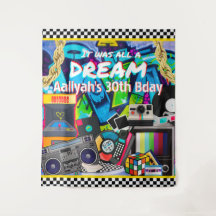 It was all a Dream Retro Hip Hop Graffiti Backdrop