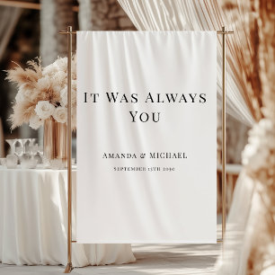 It Was Always You Simple Wedding Backdrop Tapestry
