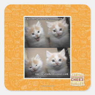 It was Fluffy Square Sticker