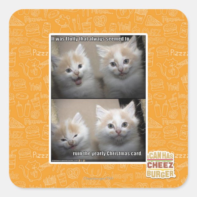 It was Fluffy Square Sticker (Front)