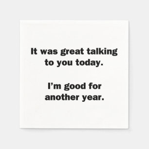 It Was Great Talking Napkin