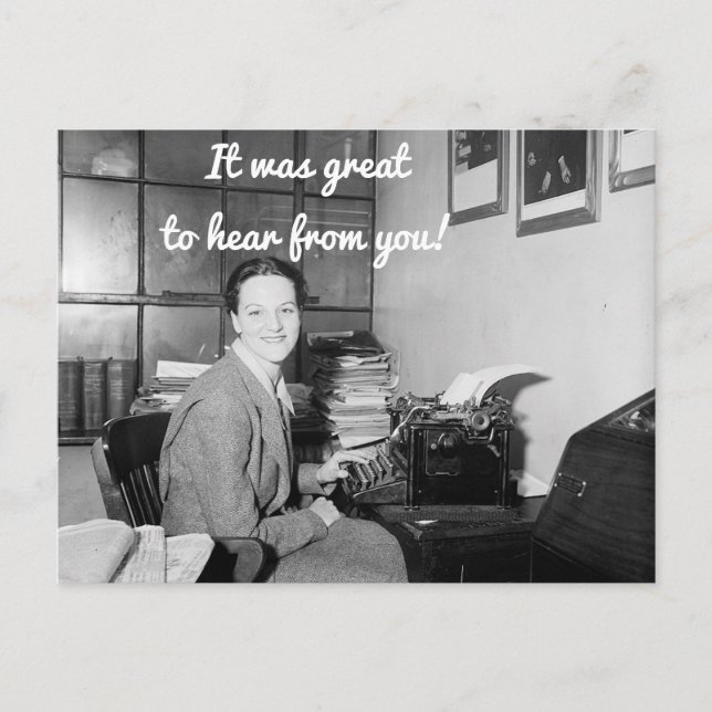 It Was Great to Hear from You Postcard (Front)