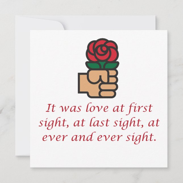 It Was Love At First Sight Holiday Card (Front)