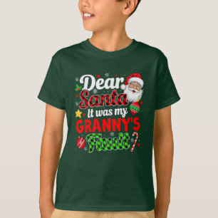 It Was My Granny's Fault Funny Family Xmas T-Shirt