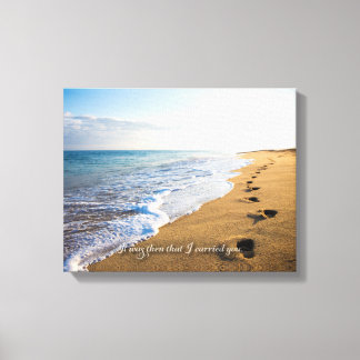 It was then that I carried you. 14x11 Canvas Print