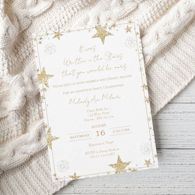 It Was Written in the Stars Adoption Shower Invitation (Creator Uploaded)