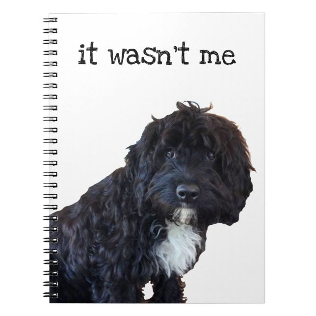 It Wasn't Me Cockapoo Notebook (Front)