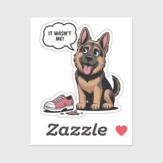 It Wasn't Me Funny German Shepherd Puppy Destroyed