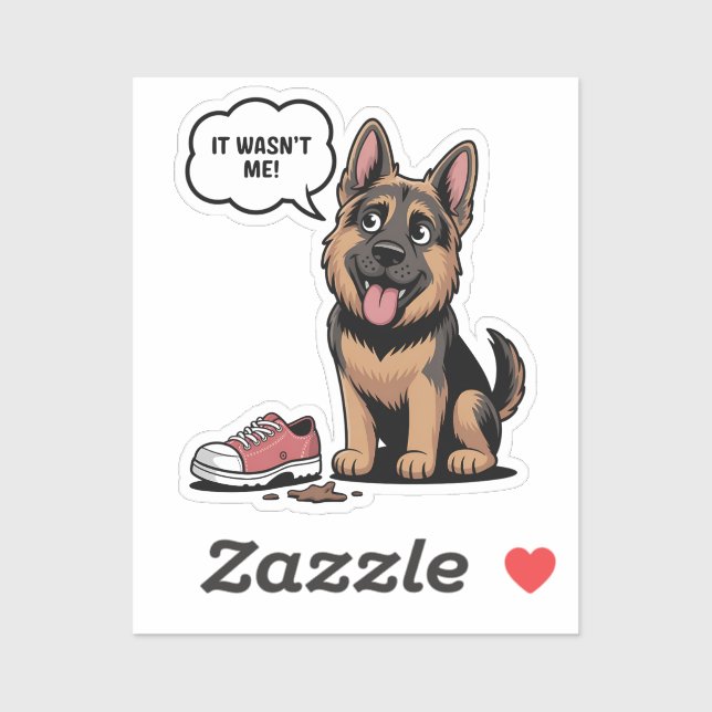 It Wasn't Me Funny German Shepherd Puppy Destroyed (Sheet)