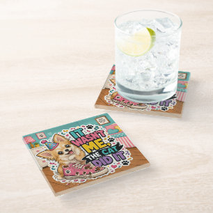 It Wasn't Me, The Cat Did It Glass Coaster