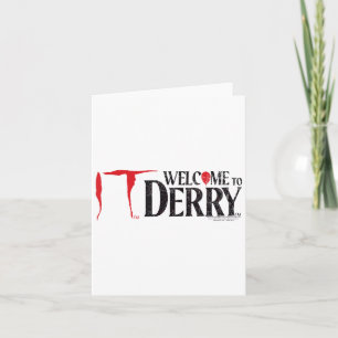 It_ Welcome To Derry Vintage Distressed Logo Horro Card