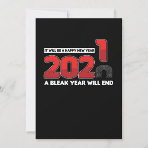 It Will Be Happy New Year 2021 Christmas Xmas Gift Invitation