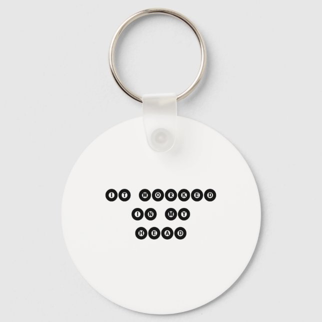 It Worked In My Head - Billiard Pool Player Sports Key Ring (Front)